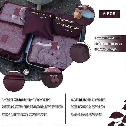 Mesh Packing Cubes for Luggage Stylish Travel Suitcase Organizer Set V1263-JX-4344