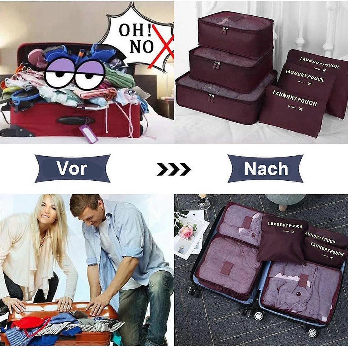Mesh Packing Cubes for Luggage Stylish Travel Suitcase Organizer Set V1263-JX-4344
