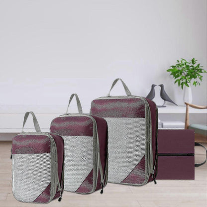 4pcs Extensible Compression Packing Cubes Suitcase Organizer for Travel V1263-JX-4345