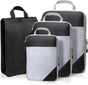 Compression Packing Cubes for Suitcase Extensible Organiser Set - Black V1263-JX-4347