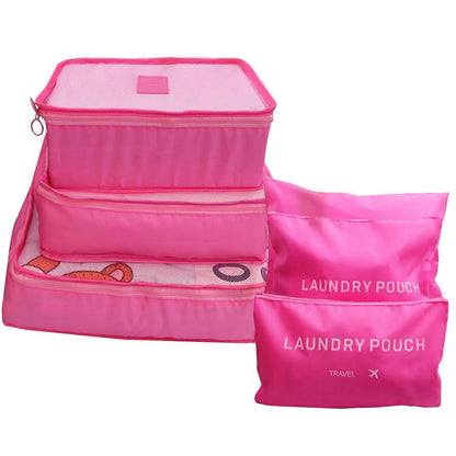 6pcs Travel Packing Cubes for Luggage Organization & Storage V1263-JX-4348