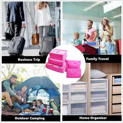 6pcs Travel Packing Cubes for Luggage Organization & Storage V1263-JX-4348