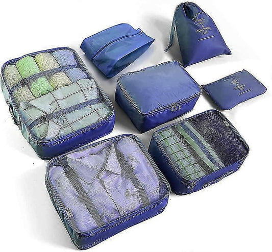 7pcs Clothes Packing Cubes Bag Set for Suitcase Storage and Organization V1263-JX-4350
