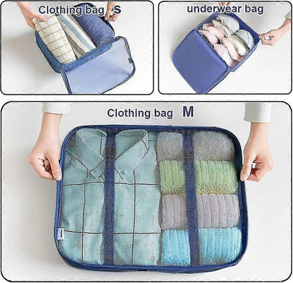 7pcs Clothes Packing Cubes Bag Set for Suitcase Storage and Organization V1263-JX-4350
