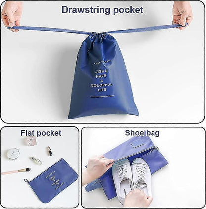 7pcs Clothes Packing Cubes Bag Set for Suitcase Storage and Organization V1263-JX-4350