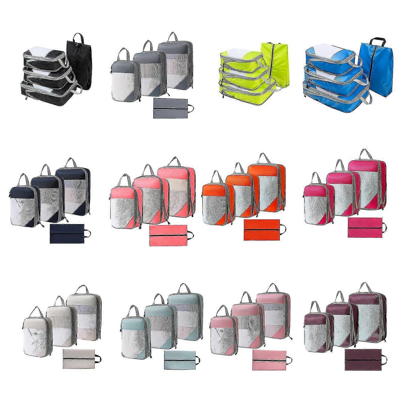 4pcs Extensible Compression Packing Cubes for Suitcases - 50% Offer V1263-JX-4351