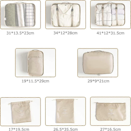 Waterproof Travel Packing Cube Suitcase Organizer Bag V1263-JX-4355