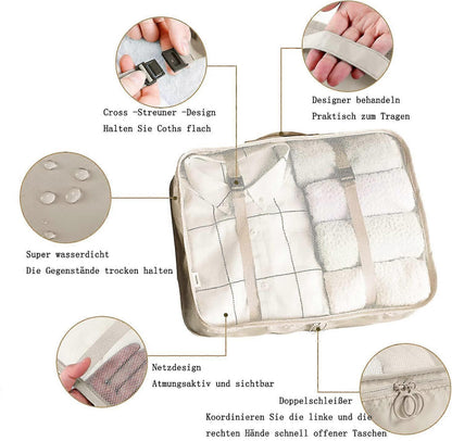 Waterproof Travel Packing Cube Suitcase Organizer Bag V1263-JX-4355