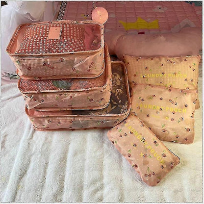 Waterproof Packing Cubes Sorting Organizer Travel Bag Set V1263-JX-4357
