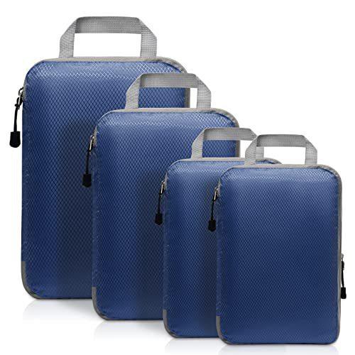Compression Packing Cubes for Suitcases Gray Extensible Organizer Set V1263-JX-4362