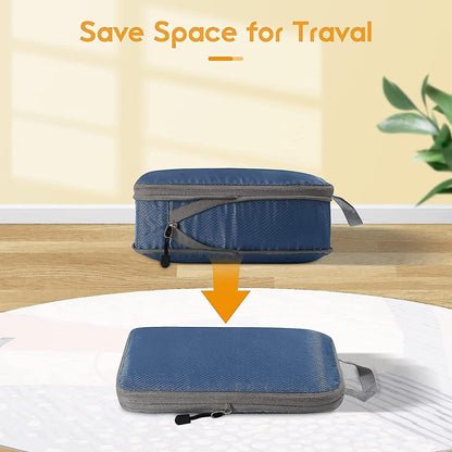Compression Packing Cubes for Suitcases Gray Extensible Organizer Set V1263-JX-4362