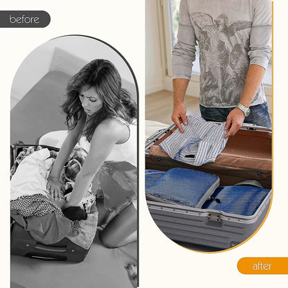 Compression Packing Cubes for Suitcases Gray Extensible Organizer Set V1263-JX-4362