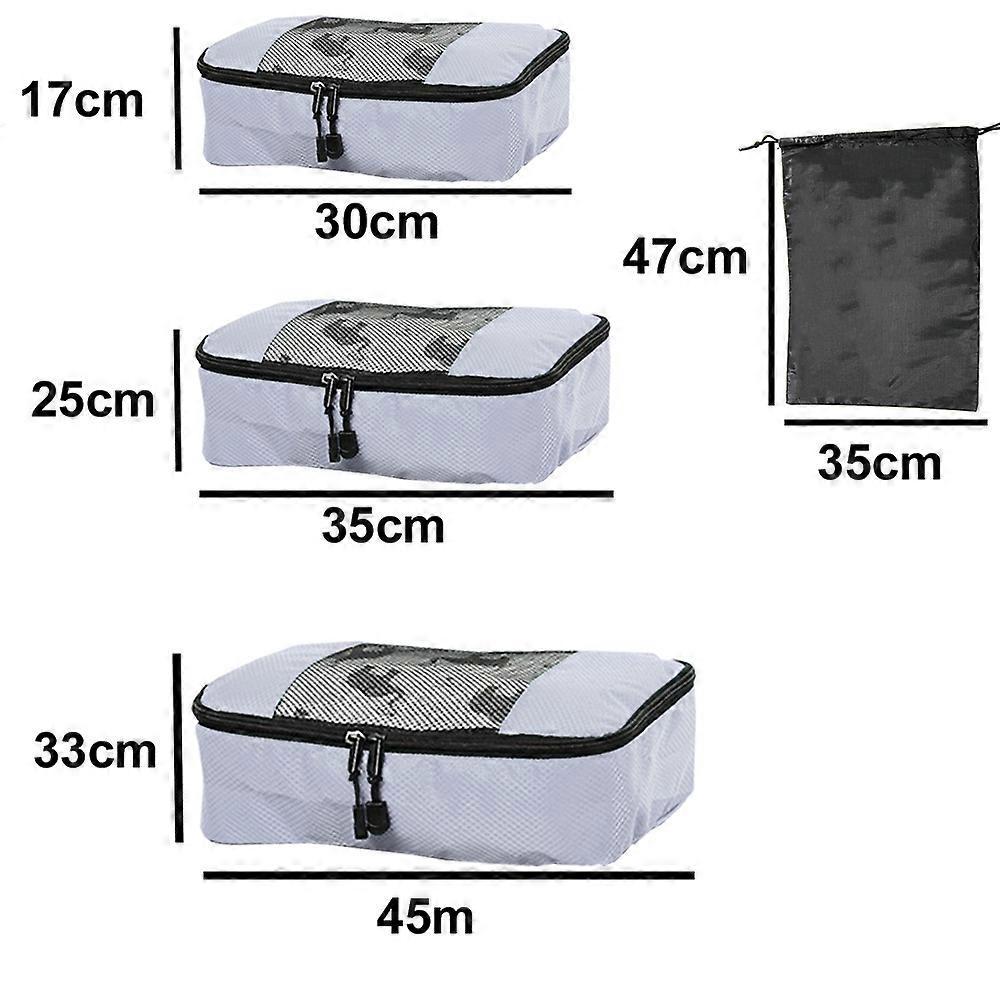 5pcs Travel Packing Cubes Luggage Organizer Set for Suitcases and Bags V1263-JX-4363