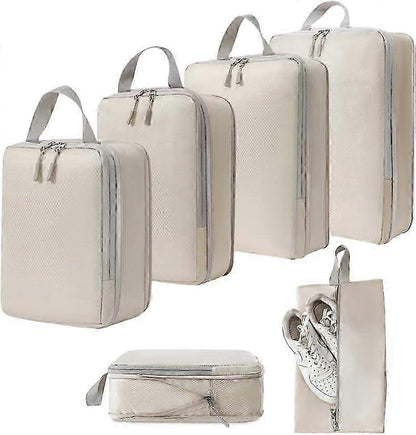 6pcs Packing Cubes Set Compression Bags & Organizers for Travel Suitcases V1263-JX-4368