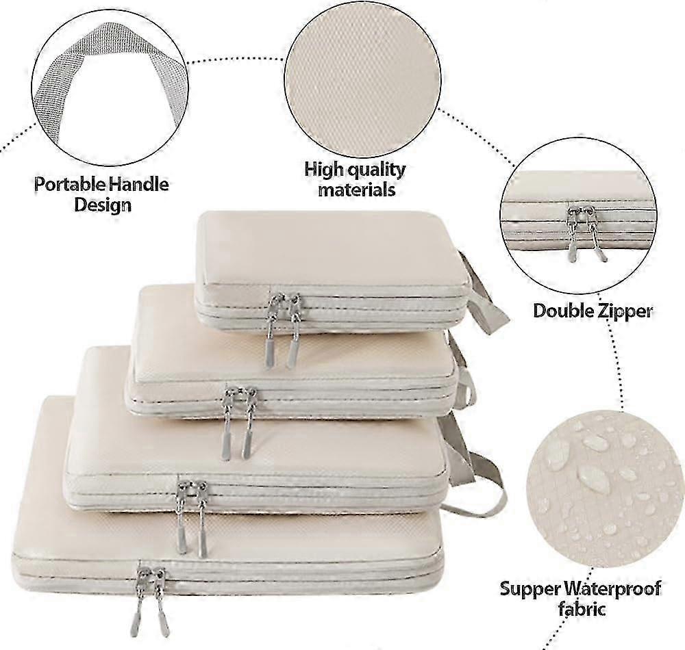 6pcs Packing Cubes Set Compression Bags & Organizers for Travel Suitcases V1263-JX-4368