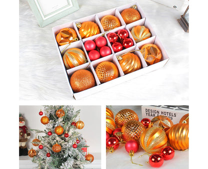 26Pcs Christmas Tree Balls Adorable Exquisite Prop-Orange V1263-JX-437