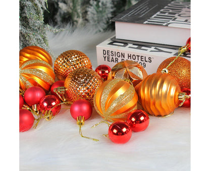 26Pcs Christmas Tree Balls Adorable Exquisite Prop-Orange V1263-JX-437