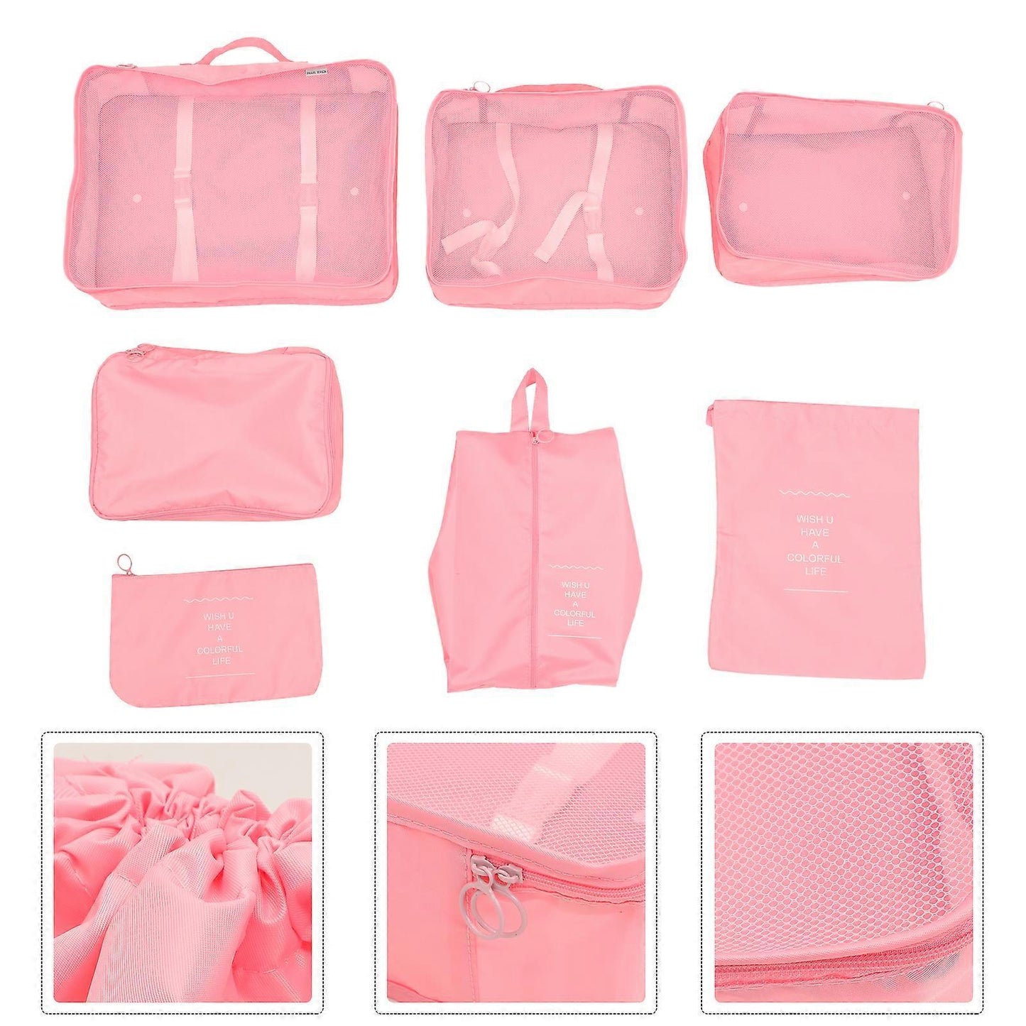 7pcs Packing Cubes Set Travel Organizer Bags for Luggage & Accessories V1263-JX-4370