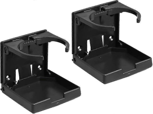 2pcs Adjustable Foldable Car Cup Holders - Portable Drink Holder Set Black V1263-JX-4378