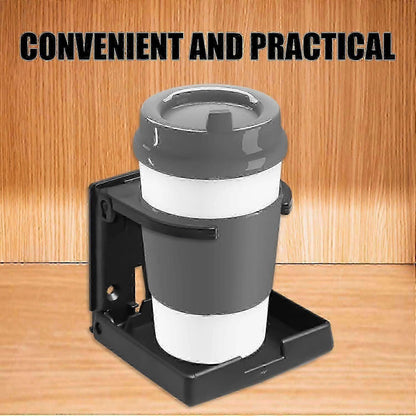 2pcs Adjustable Foldable Car Cup Holders - Portable Drink Holder Set Black V1263-JX-4378