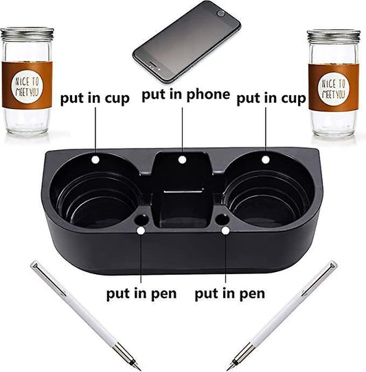 Universal Dual Car Cup Holder - Multifunctional Seat Drink Organizer Accessory V1263-JX-4380