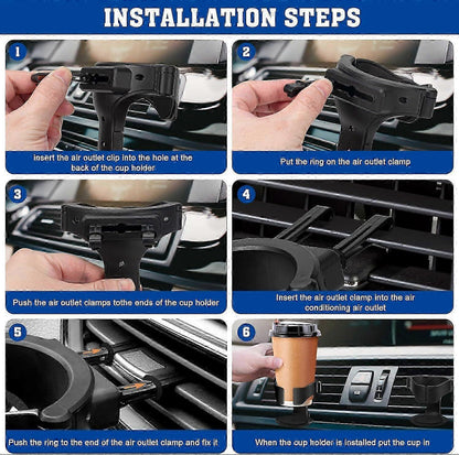 Adjustable Car Vent Cup Holders - 2pcs Can/Bottle Holders for Car Interior V1263-JX-4382