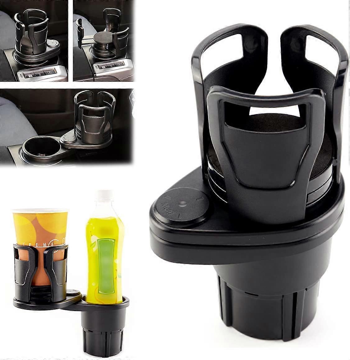 2-in-1 Car Cup Holder Expander - Adjustable Multifunctional Organizer for Travel Use V1263-JX-4383