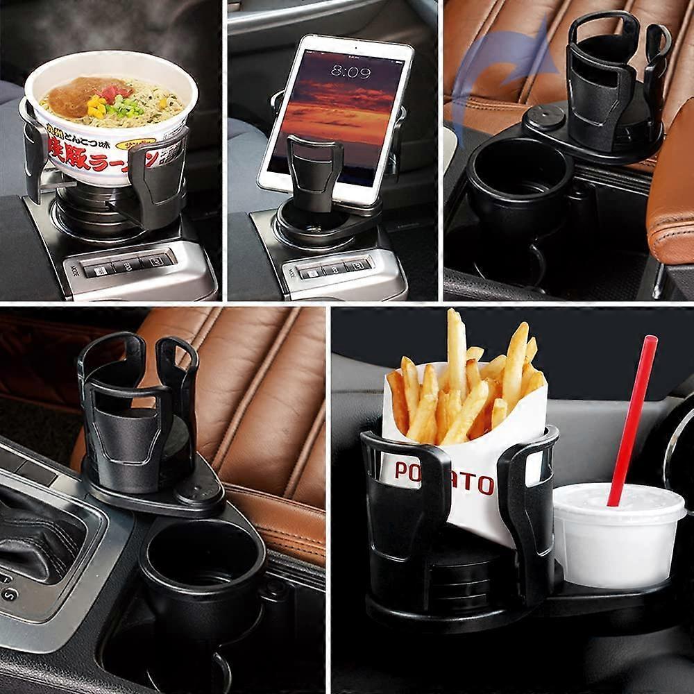 2-in-1 Car Cup Holder Expander - Adjustable Multifunctional Organizer for Travel Use V1263-JX-4383
