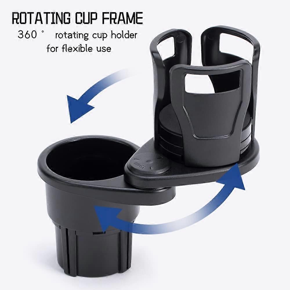 2-in-1 Car Cup Holder Expander - Adjustable Multifunctional Organizer for Travel Use V1263-JX-4383
