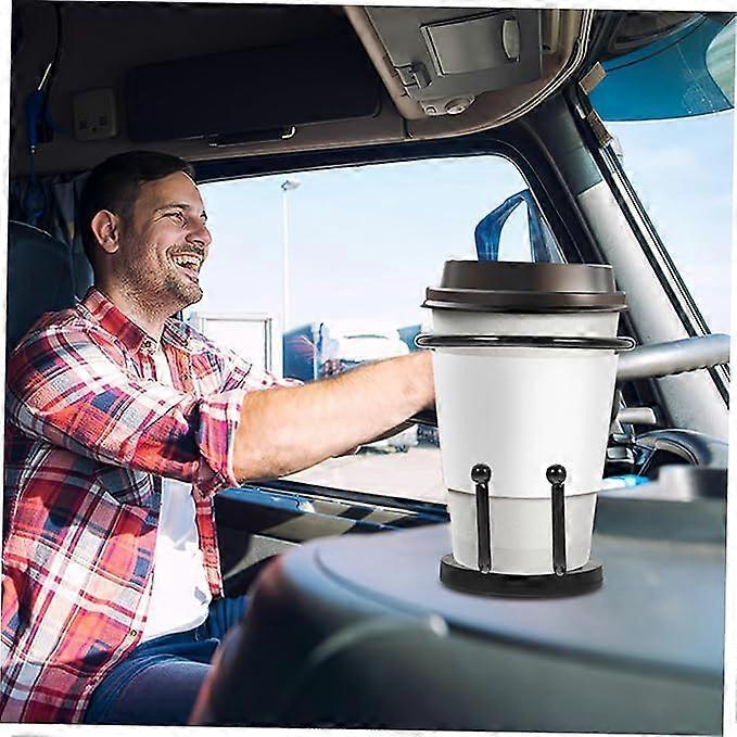 Iron Car Cup Holder - Black Trolley Drink Holder for Vehicle Use V1263-JX-4386