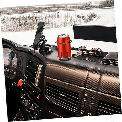 Iron Car Cup Holder - Black Trolley Drink Holder for Vehicle Use V1263-JX-4386