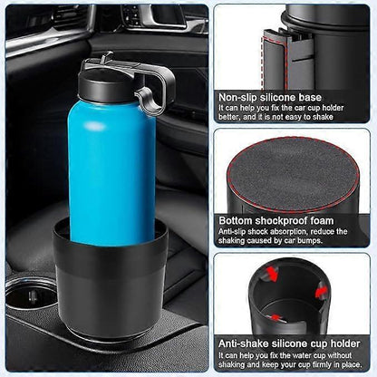 Adjustable Universal Car Cup Holder - Can Holder for Bottle/Drink, Truck Compatible Black V1263-JX-4389