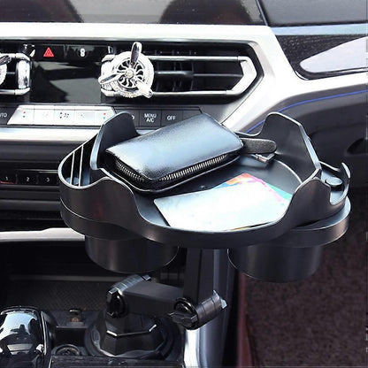 Automotive Cup Holder Expander Tray - Interior Car Accessories for Drinks & Snacks V1263-JX-4390