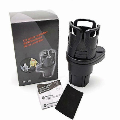 2-in-1 Double Car Cup Holder - 360 Swivel Multifunctional Holder for Coffee & Bottles V1263-JX-4394