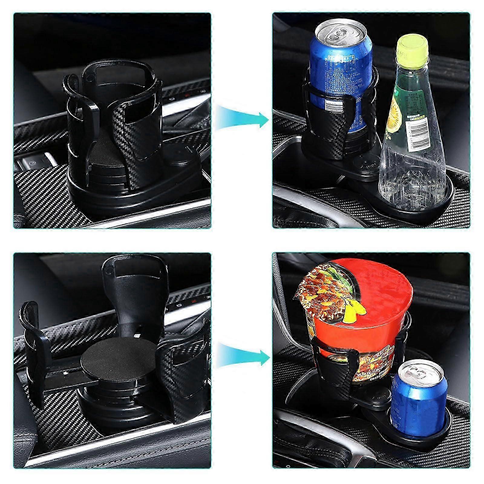 2-in-1 Double Car Cup Holder - 360 Swivel Multifunctional Holder for Coffee & Bottles V1263-JX-4394