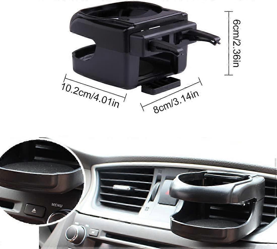2pcs Universal A/C Vent Car Cup Holders - Adjustable Water Bottle Holder V1263-JX-4396