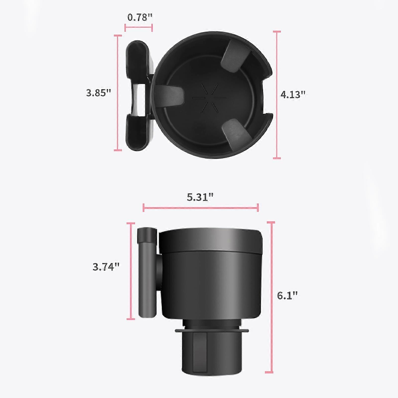 Car Cup Holder with Phone Holder - Organizer Expander in Grey Color V1263-JX-4397