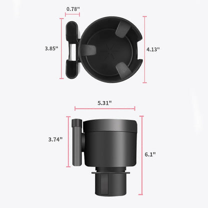 Car Cup Holder with Phone Holder - Organizer Expander in Grey Color V1263-JX-4397