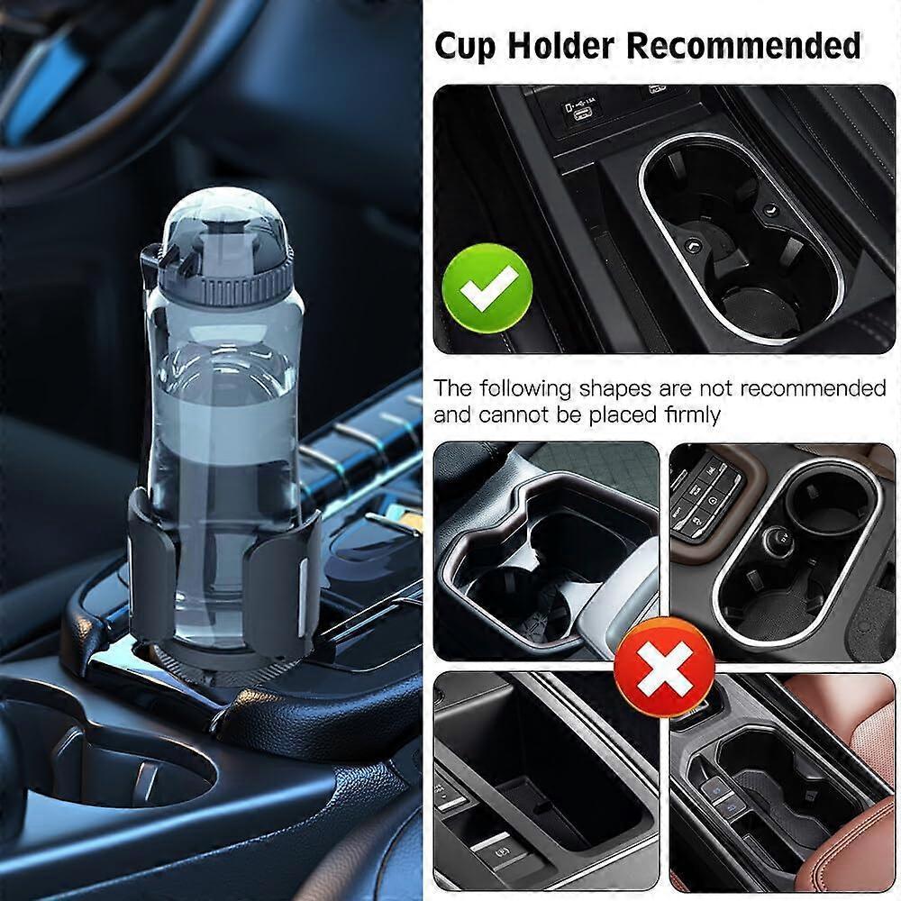 Adjustable Car Cup Holder Expander - Adapter Fits 2.95in Bottles or Cups V1263-JX-4398