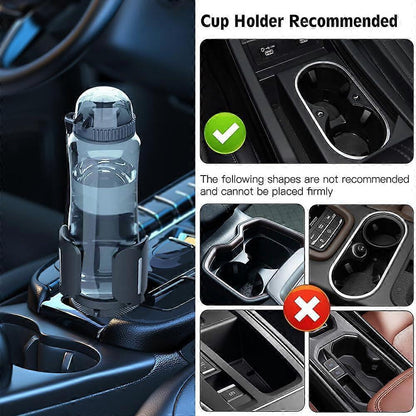 Adjustable Car Cup Holder Expander - Adapter Fits 2.95in Bottles or Cups V1263-JX-4398