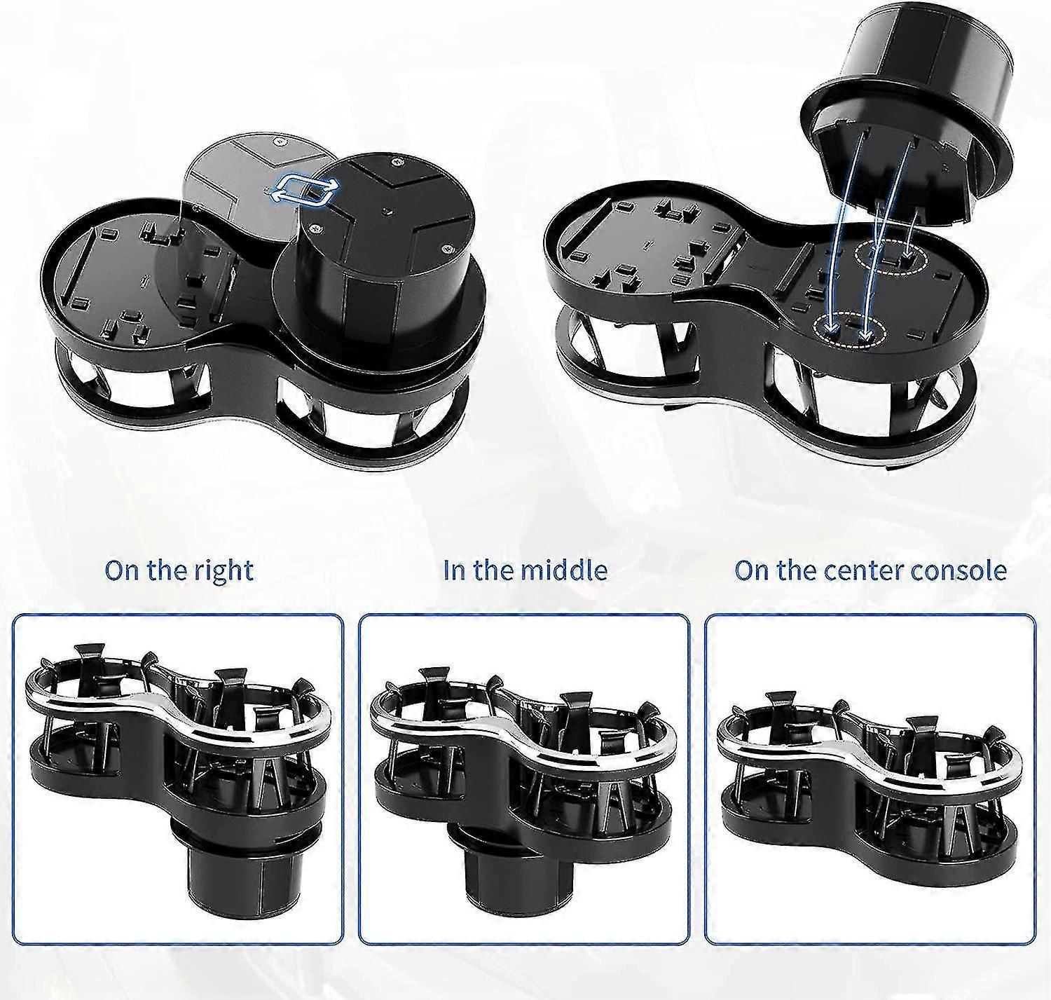 2-in-1 Car Drink Cup Holder - Adjustable Car Accessory for Bottle & Cans V1263-JX-4400