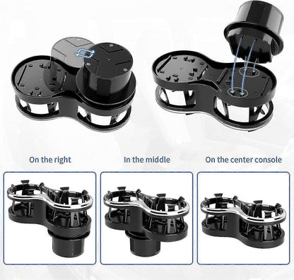2-in-1 Car Drink Cup Holder - Adjustable Car Accessory for Bottle & Cans V1263-JX-4400