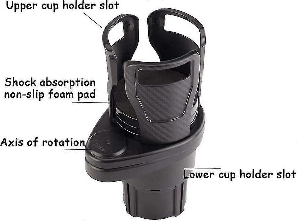 360 Rotatable Car Drink Holder - Multifunctional Cup Organizer for Vehicle Use V1263-JX-4402