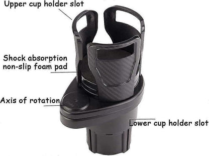 360 Rotatable Car Drink Holder - Multifunctional Cup Organizer for Vehicle Use V1263-JX-4402