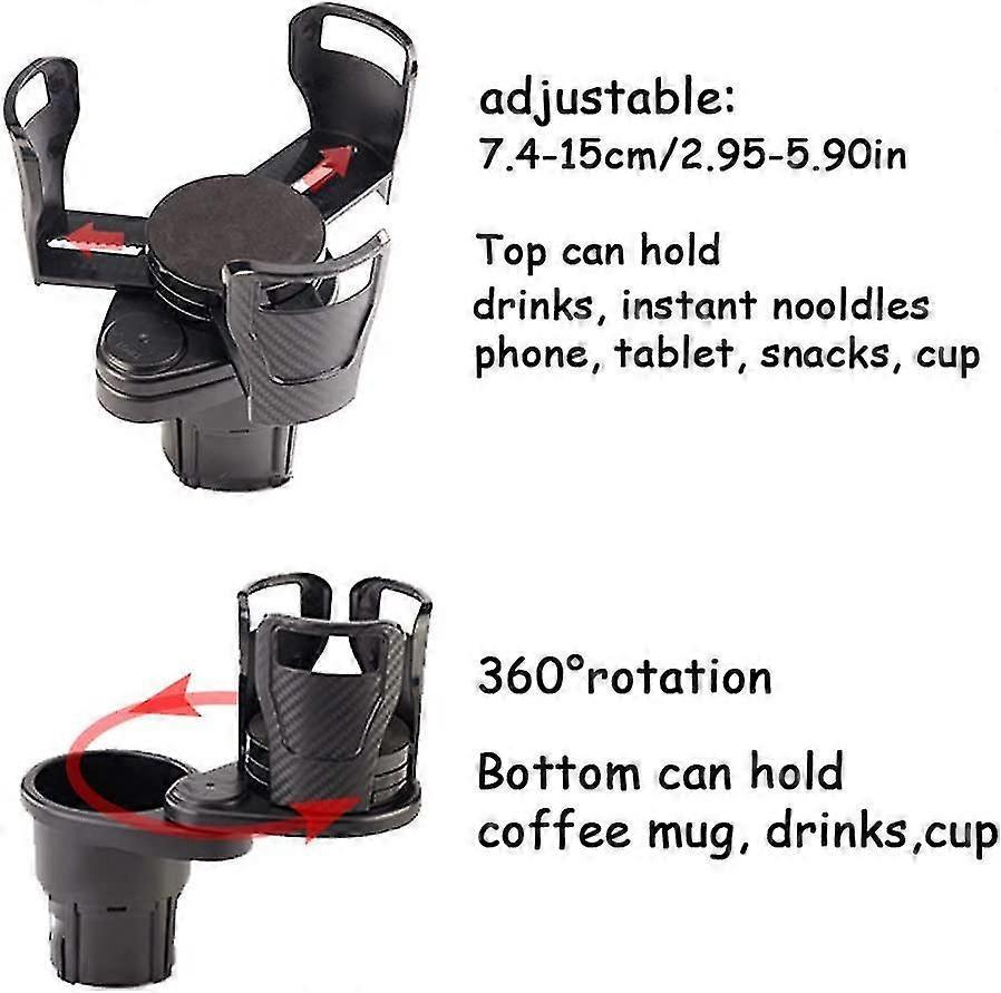 360 Rotatable Car Drink Holder - Multifunctional Cup Organizer for Vehicle Use V1263-JX-4402