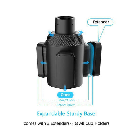 Car Cup Expander - Adjustable Drink Holder Fits Bottles Up to 3.7in Diameter V1263-JX-4403