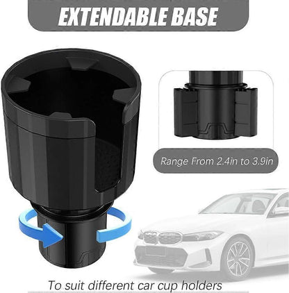 Adjustable Base Car Cup Holder Expander - Universal Auto Drink Organizer V1263-JX-4404