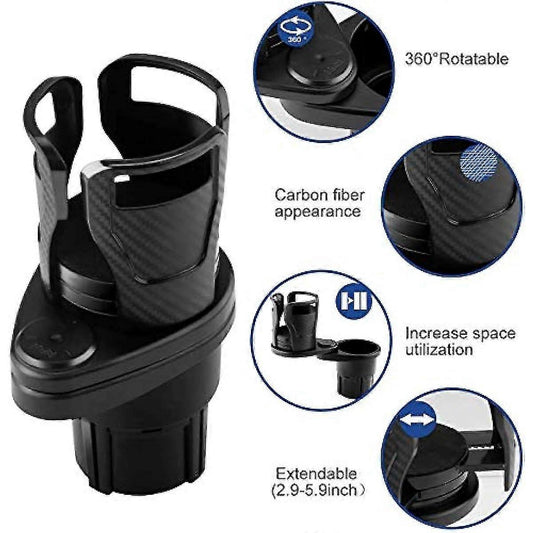 Dual Car Cup Holder - Expandable Adjustable Drink Holder for Car Use V1263-JX-4405