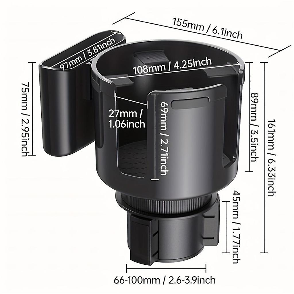 Car Cup Holder Adapter - Bottle and Beverage Organizer Auto Accessory V1263-JX-4406