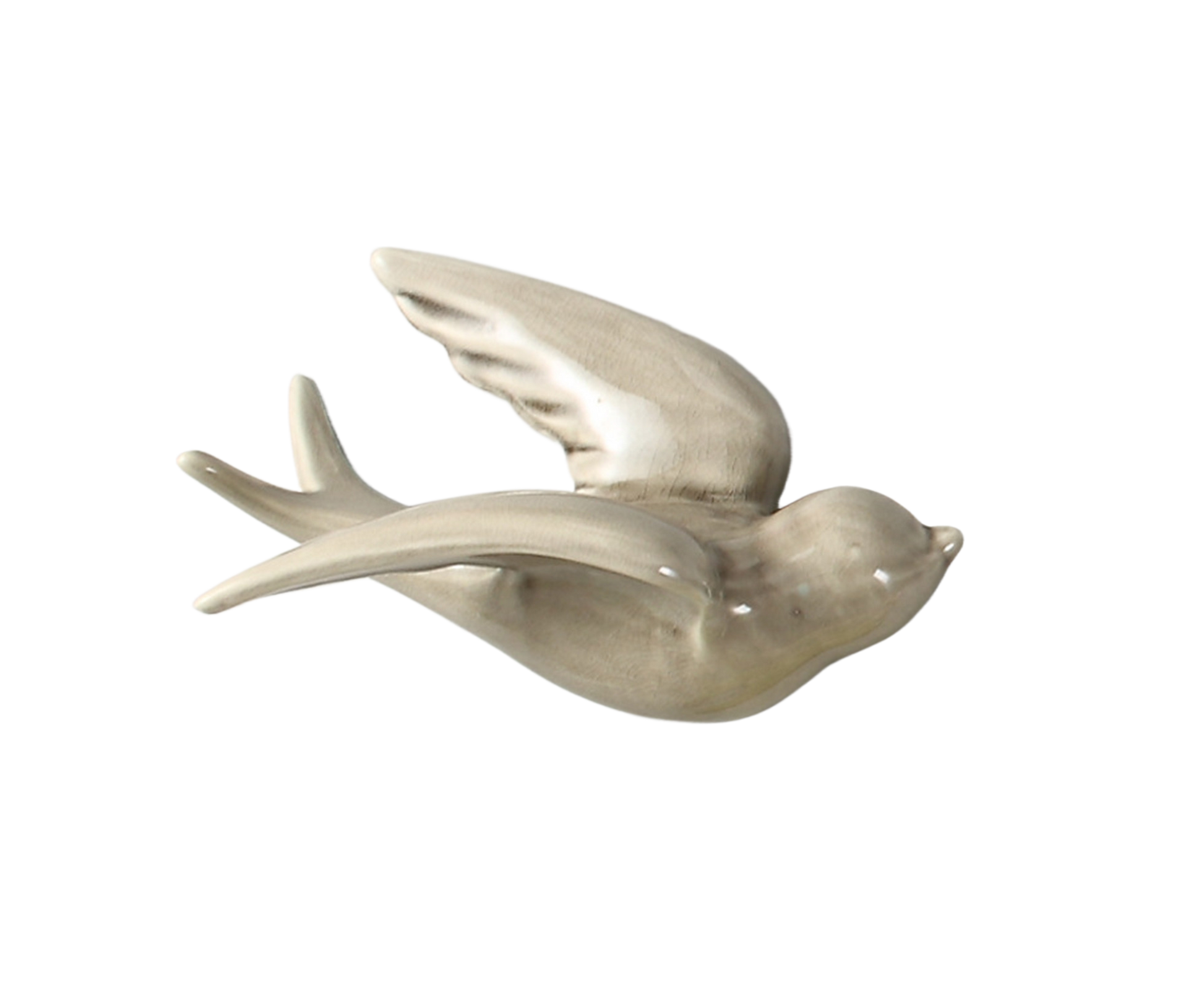 Attractive Hanging Pendant Widely Use Ceramic 3D Bird Shape Wall Crafts Ornaments for Home-Grey S V1263-JX-441